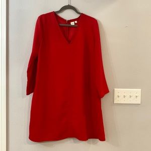 Ladies GAP Size L Red A Line Shift Dress.